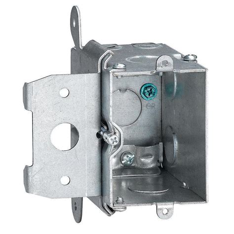 metal electrical box install using ts bracket|electrical switch box support installation.